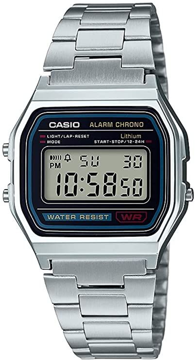 Orologio Casio A159WA-N1DF nuovo con cartellino e istruzioni - Orologio da Polso Digitale, Argento