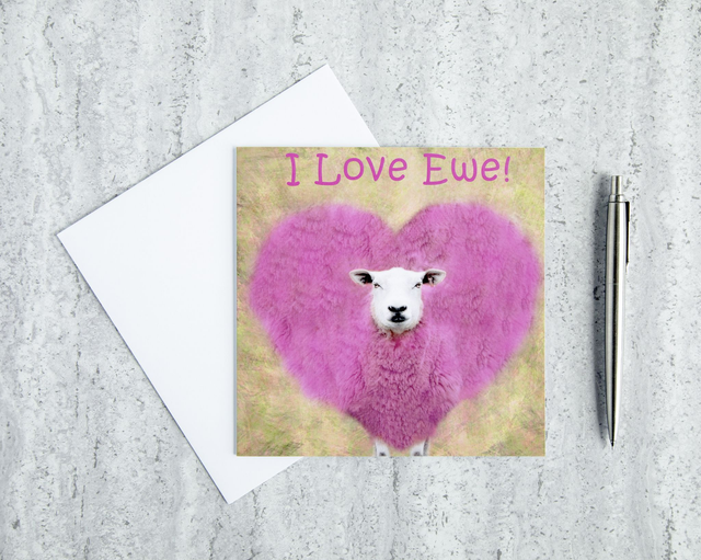 I Love Ewe! Blank Card