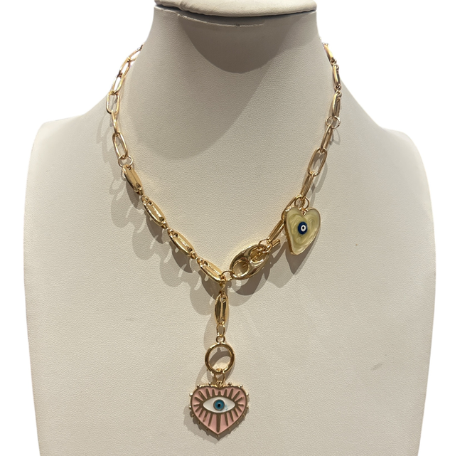 Collana doppio cuore 25A1