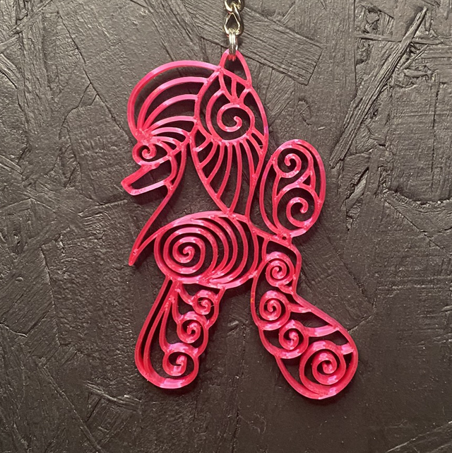 3D - Poodle Fantasy Fuchsia