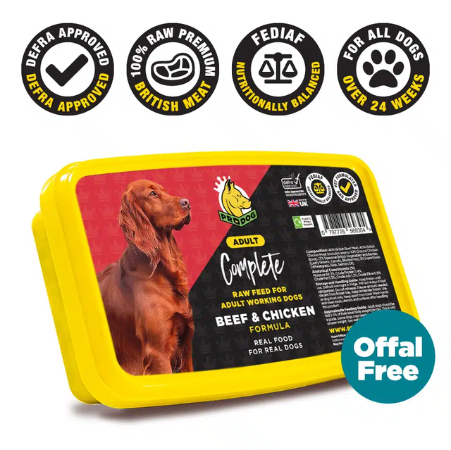 1kg Complete Beef and Chicken raw dog food ProDog 