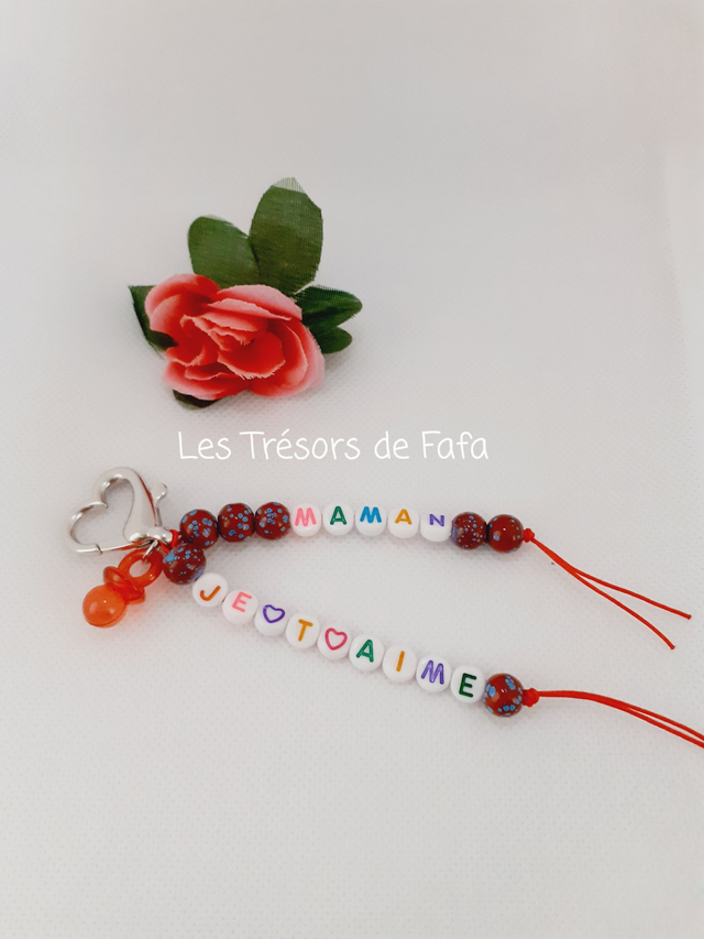 Porte-clés fait-main maman