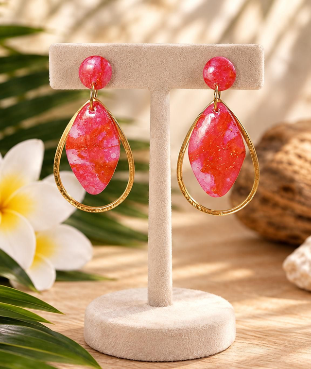 Boucles d'oreilles Rubélia
