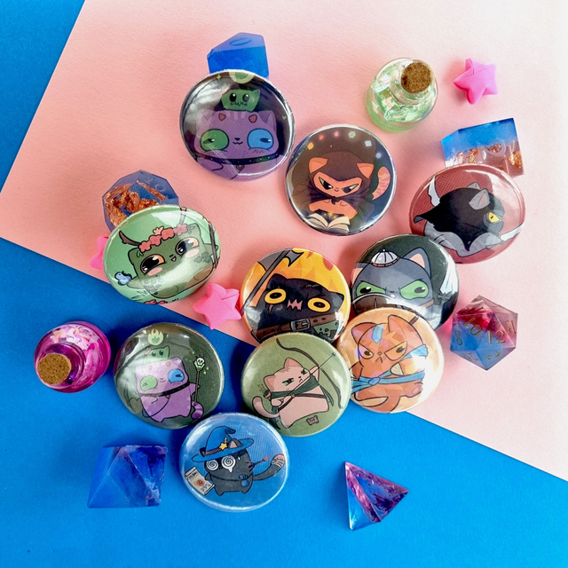 Create your DnD Party! | Custom (4pcs) | BUTTONS