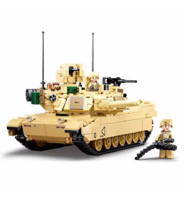 Bouwblokken set Militair - Abrams M1a2 Tank (781 blokjes)