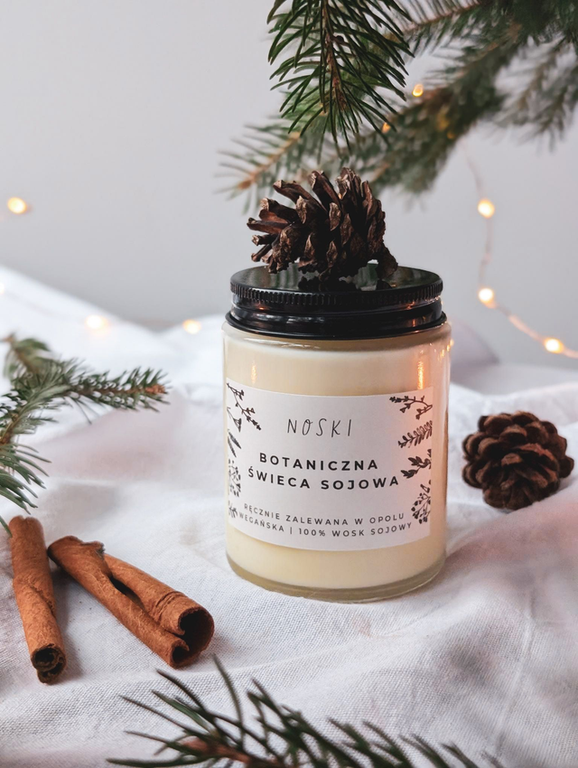 Świeca sojowa | Cedr, jodła i cynamon 