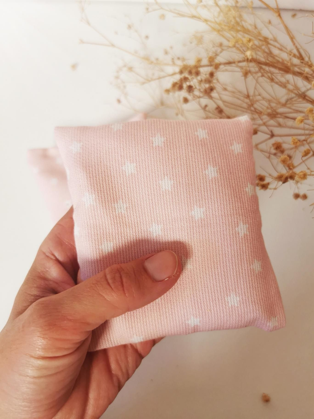 Bouillotte sèche de poche "étoile rose" 