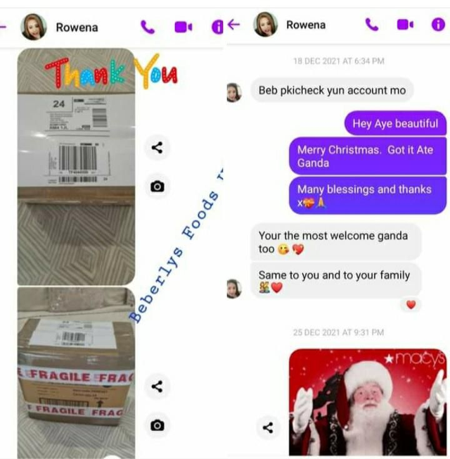 From customer: Miss Rowena Rivero ( Romford- England)