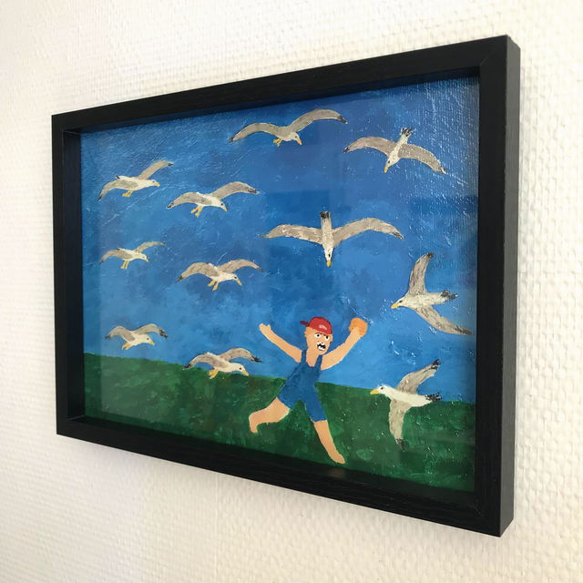L'enfant le sandwich et les mouettes - Art Print 