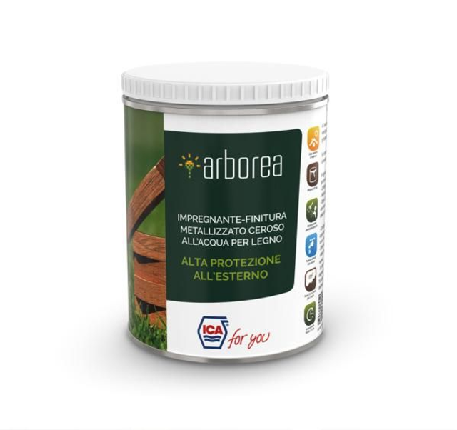 IMV - Impregn-Finitura metallizzato ceroso all'acqua per legno   conf lt 2.5