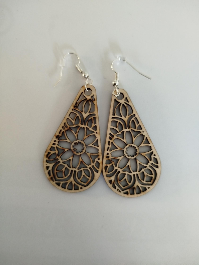 Boucle d'oreilles en bois