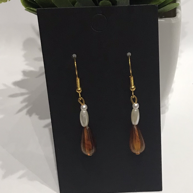 Brown Dangling Earrings-BDE557