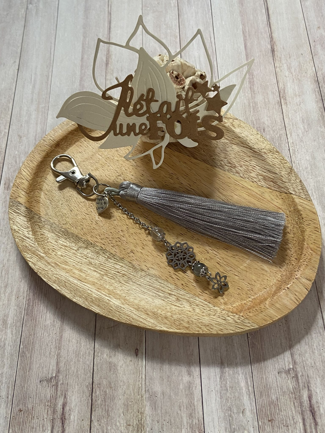 Bijoux de sac &quot;Aura de Lumière&quot; en Labradorite et Cristal de roche