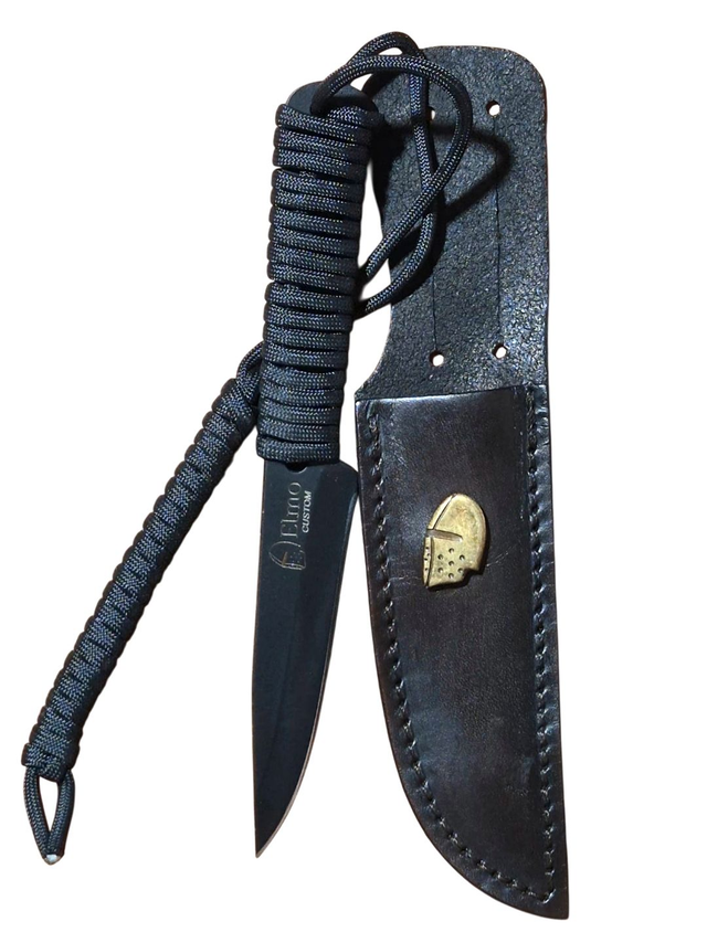 Faca Caça Artesanal Floresta No1 Elmo 4 Pol Aço Paracord