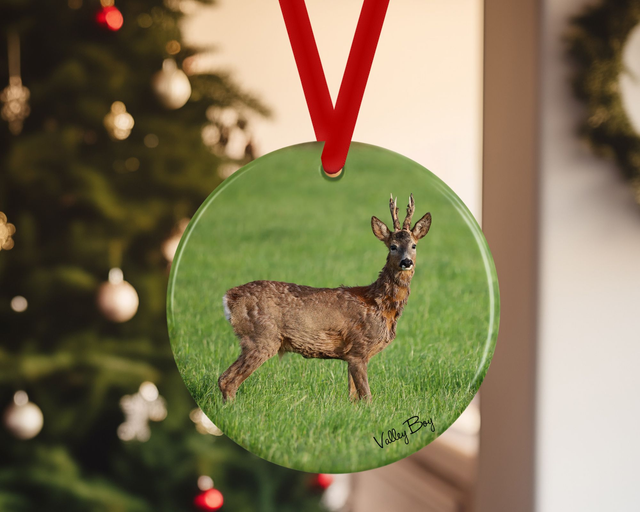 "Handsome Buck" Ceramic Christmas Decoration  