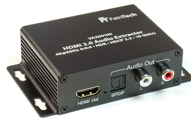 FeinTech VAX00100, HDMI 2.0 audio extractor Toslink + RCA