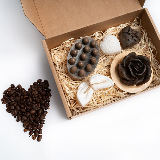 Coffee and Cinnamon Handmade Soaps Gift Set