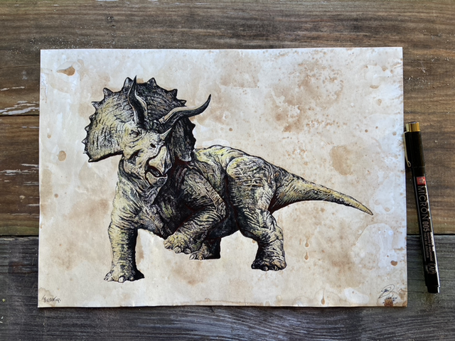Triceratops pointillism 