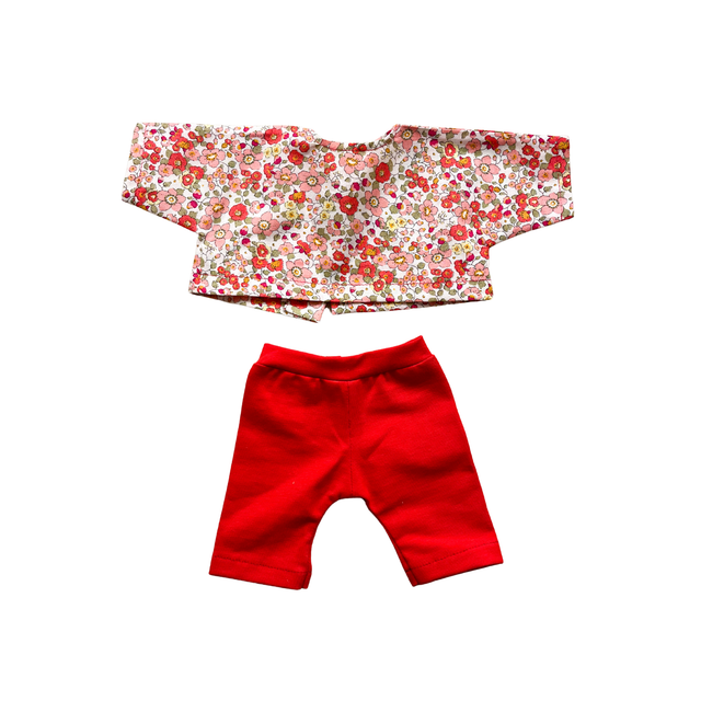 Ensemble blouse liberty legging rouge