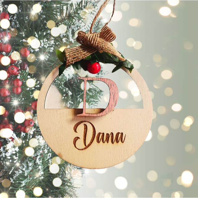 Bola Navidad Madera personalizada