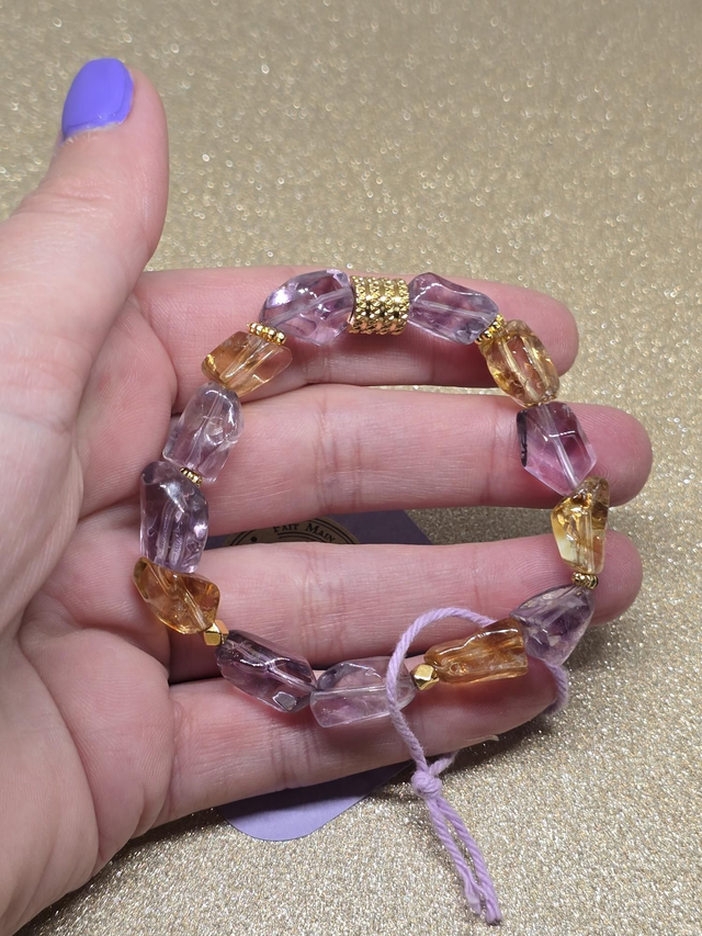 Bracelet Amétrine forme libre