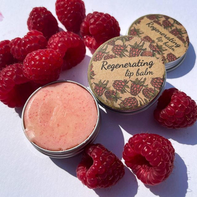 Raspberry lip balm