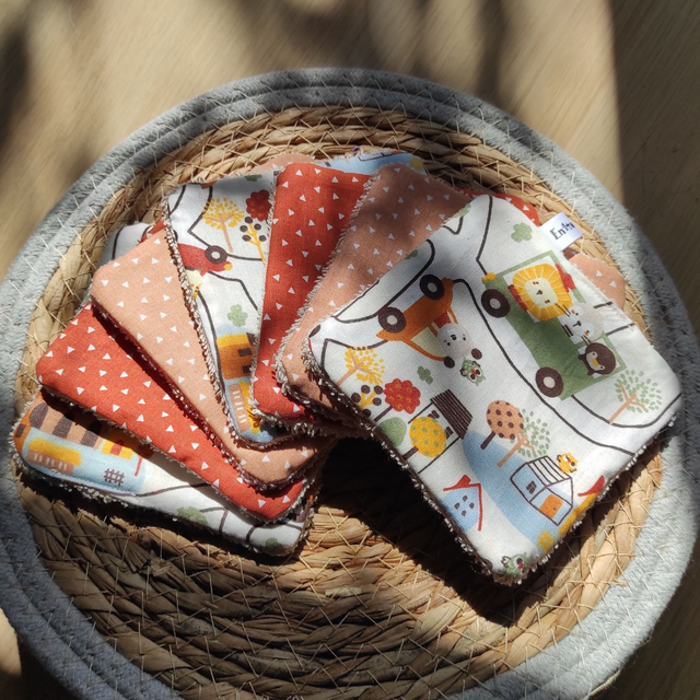 Lingettes lavables &quot;P&#039;tit baroudeur&quot;