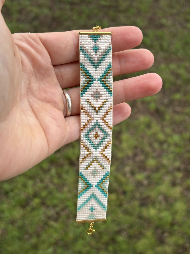 NÁRAMEK z japonských Miyuki korálků - křídla vážky