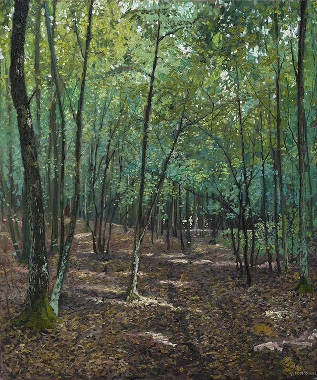 Żabi Las, 120x100 olej płótno 2020