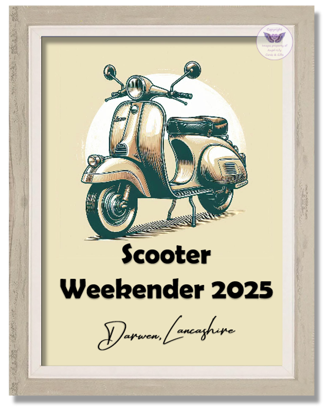 Scooter Weekender Framed Print - FR04