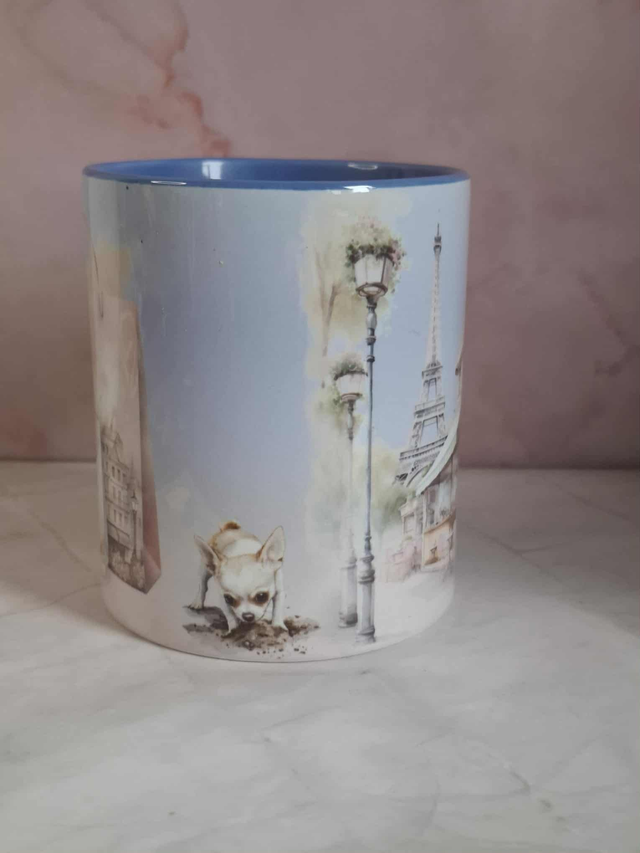 Mug bleu à personnaliser