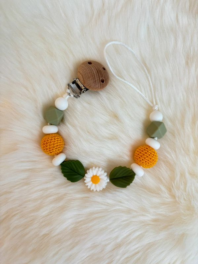 Attache tetine Fleur 🌼 