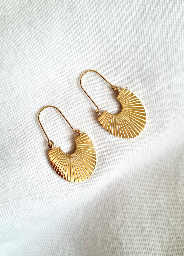 Boucles d'oreilles "Alice" en acier inoxydable or 