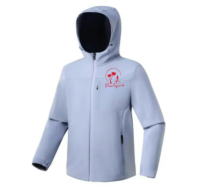 Veste Coupe vent Homme, Bleue, Logo 3D rouge DW  