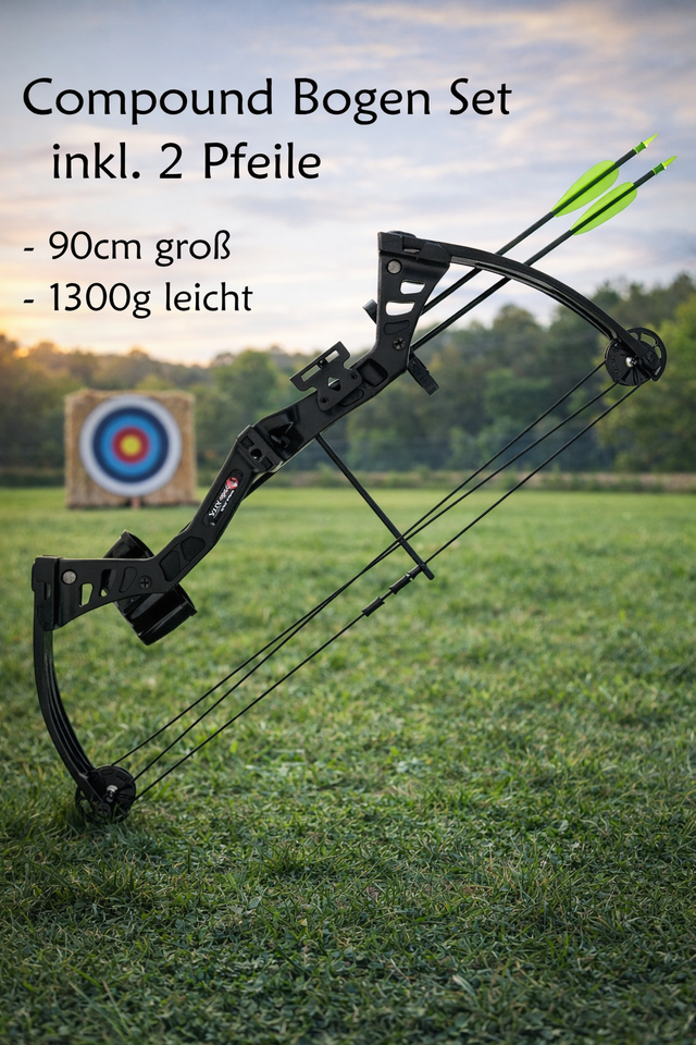 NEU Premium Compoundbogen Set inkl. 2 Pfeile – Outdoor Bogenschießen & Sportschießen