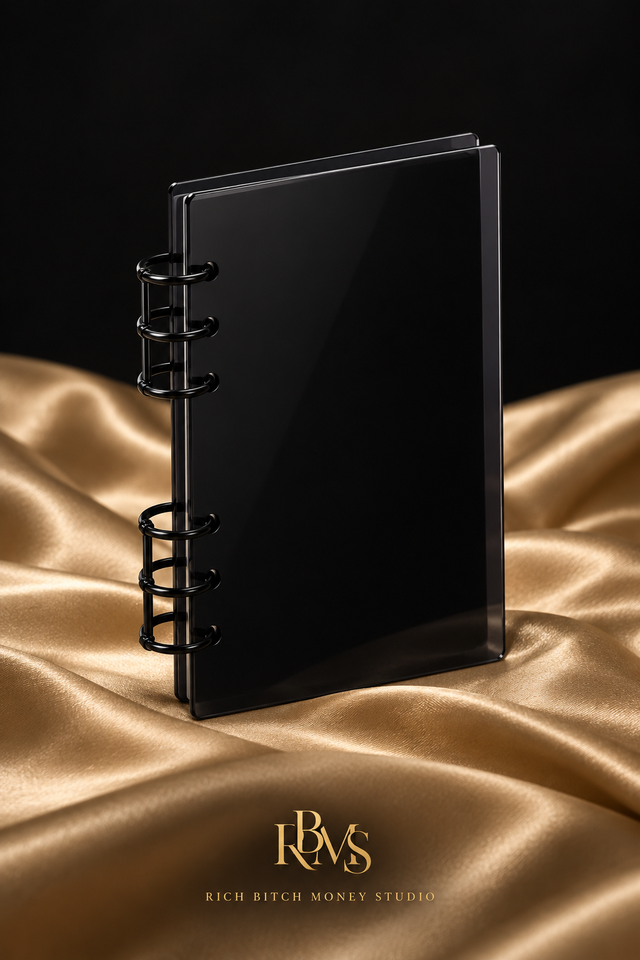 A6 Acryl Budget Binder – Smokey Grey of Zwart