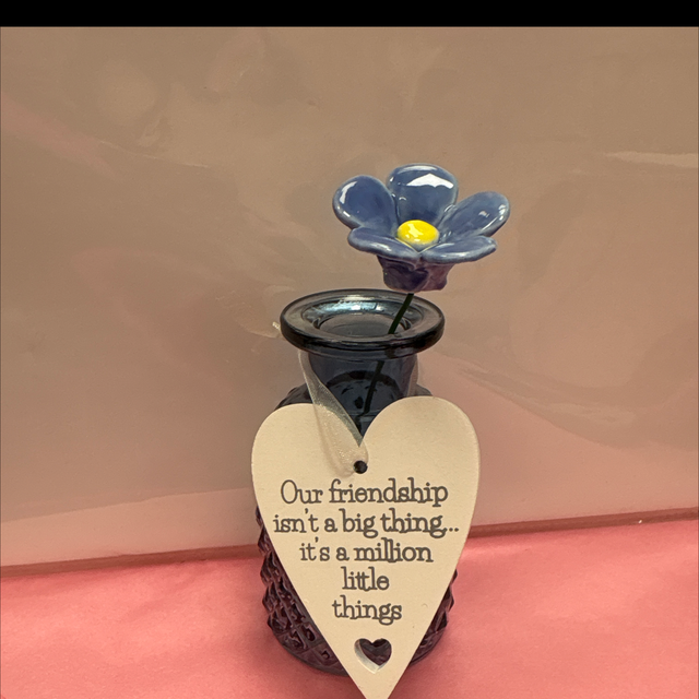 Our friendship vase and ceramic flower 
