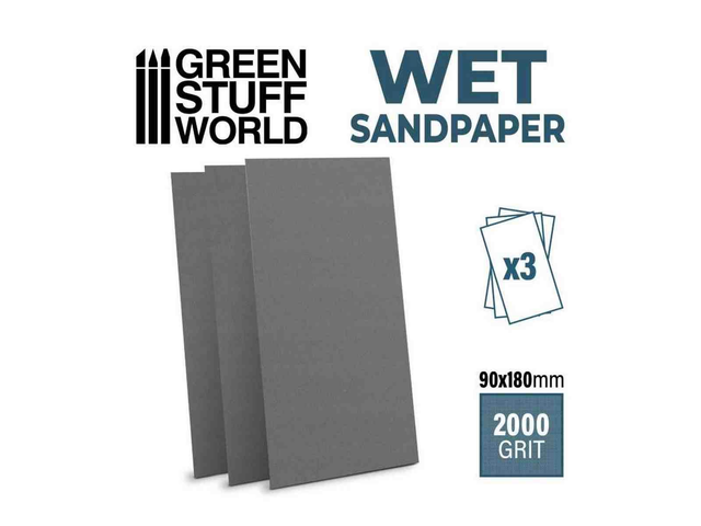 Papier abrasif 180x90mm - Grain 2000 GSW 10704