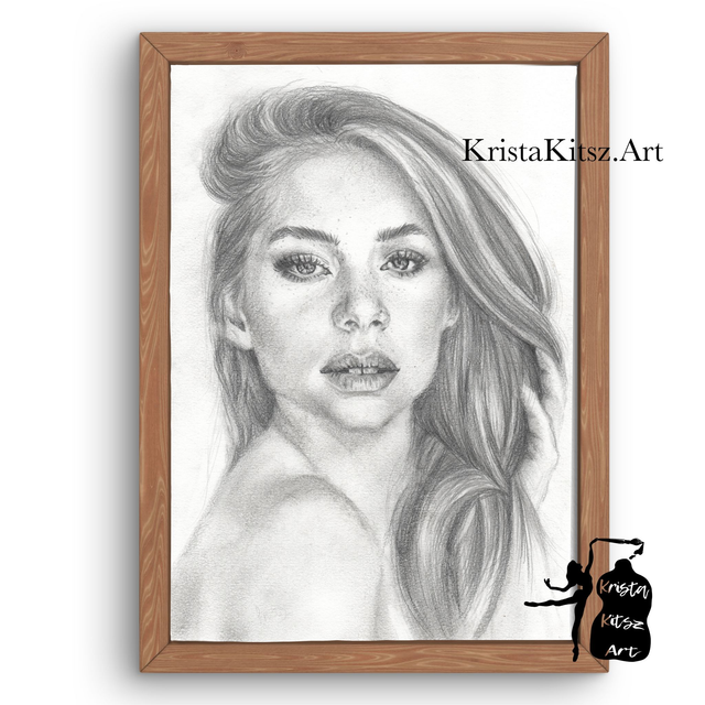 Realistische Portret Tekening met grafiet potloden , handgemaakt getekend maatwerk van eigen foto 