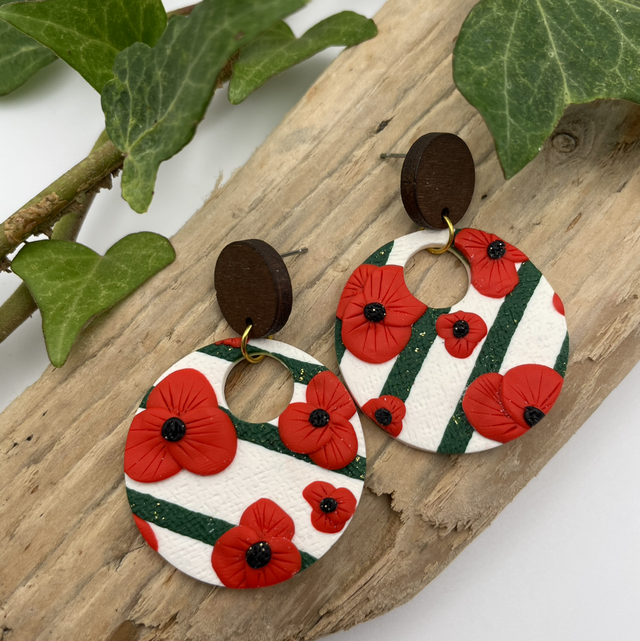 Bold large poppy dangles 