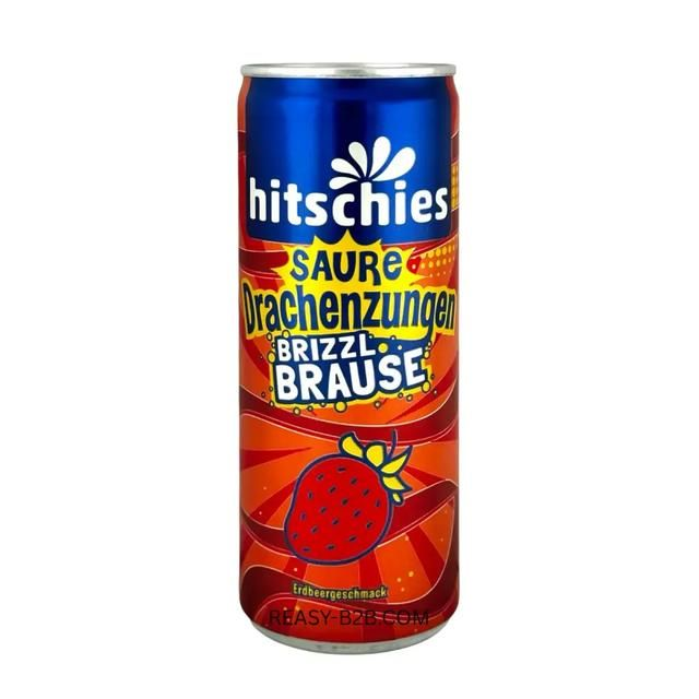 Hitschies Saure Drachenzungen Brizzl Brause Erdbeere 250ml