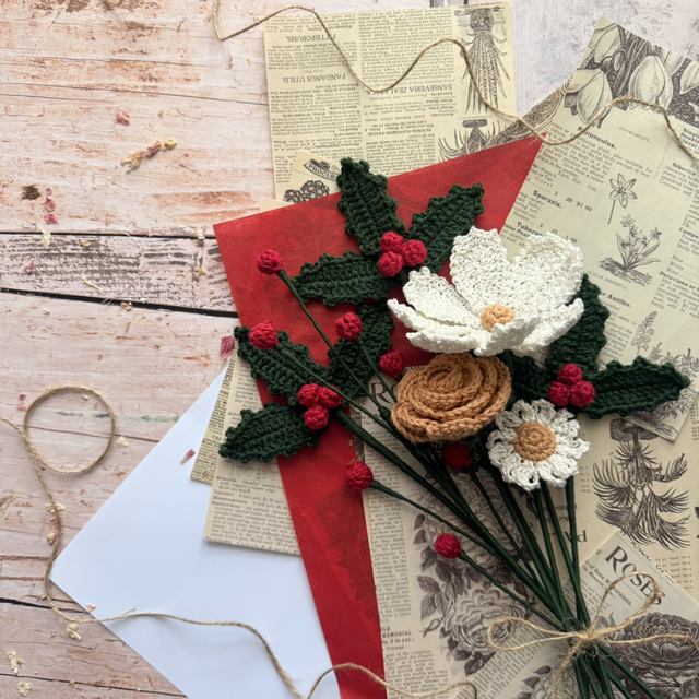 Bouquet de Houx et cosmos