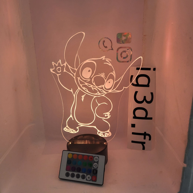 Lampe 3d STITCH 