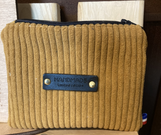 Porte monnaie moutarde léopard 