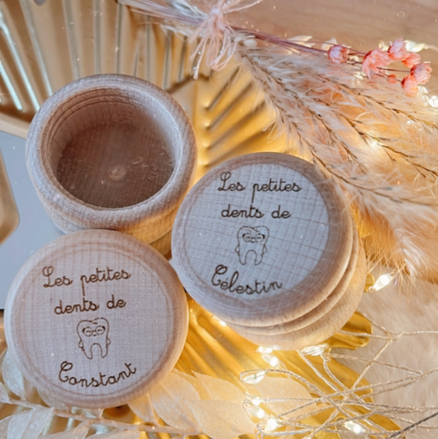 Boîte à dents ronde 