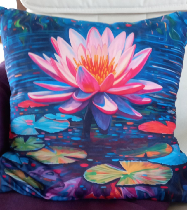 Water Lily Cushion - Velvet 18"