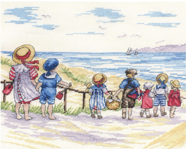 Faye Whittaker All Our Yesterdays to The Beach We Go (Cross Stitch Kit), 22.5x20cm 