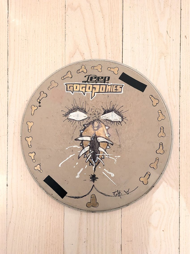 [broken] DRUM SKIN // hand drawn + signed by TITTI