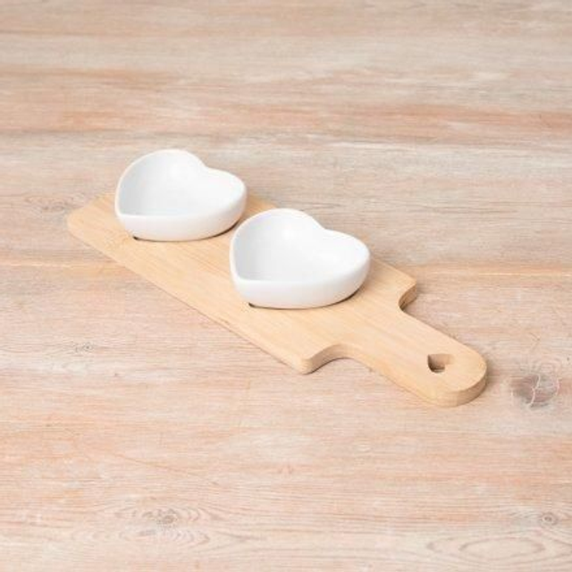 Heart Serving Tray 2 dishes