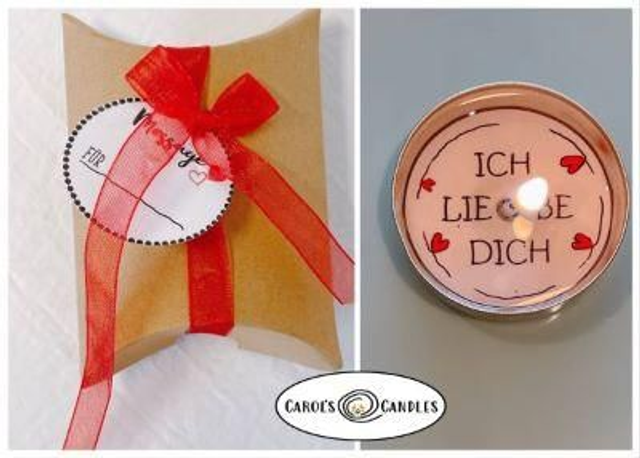 1er Teelicht - Ich liebe Dich